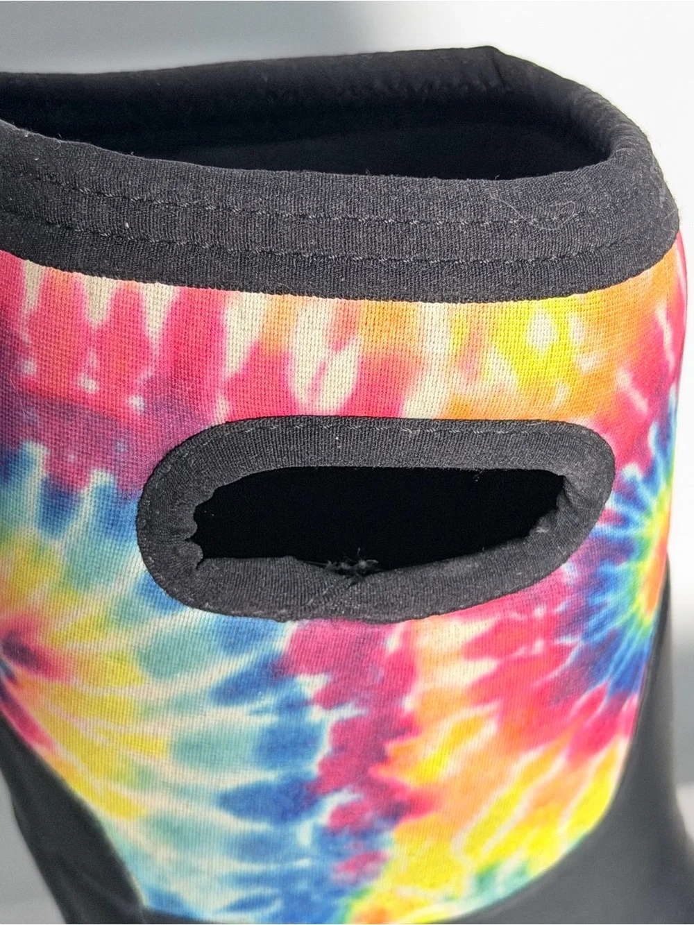 Bogs Kids Black Rain & Tie-Dye Cuff Boots